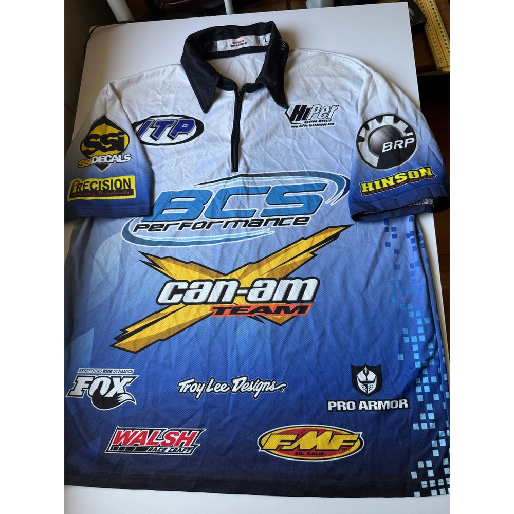 Y2K i2i Custom Can-Am Team Racing Jersey BCS Performance Blue Large Fox FMF ITP
